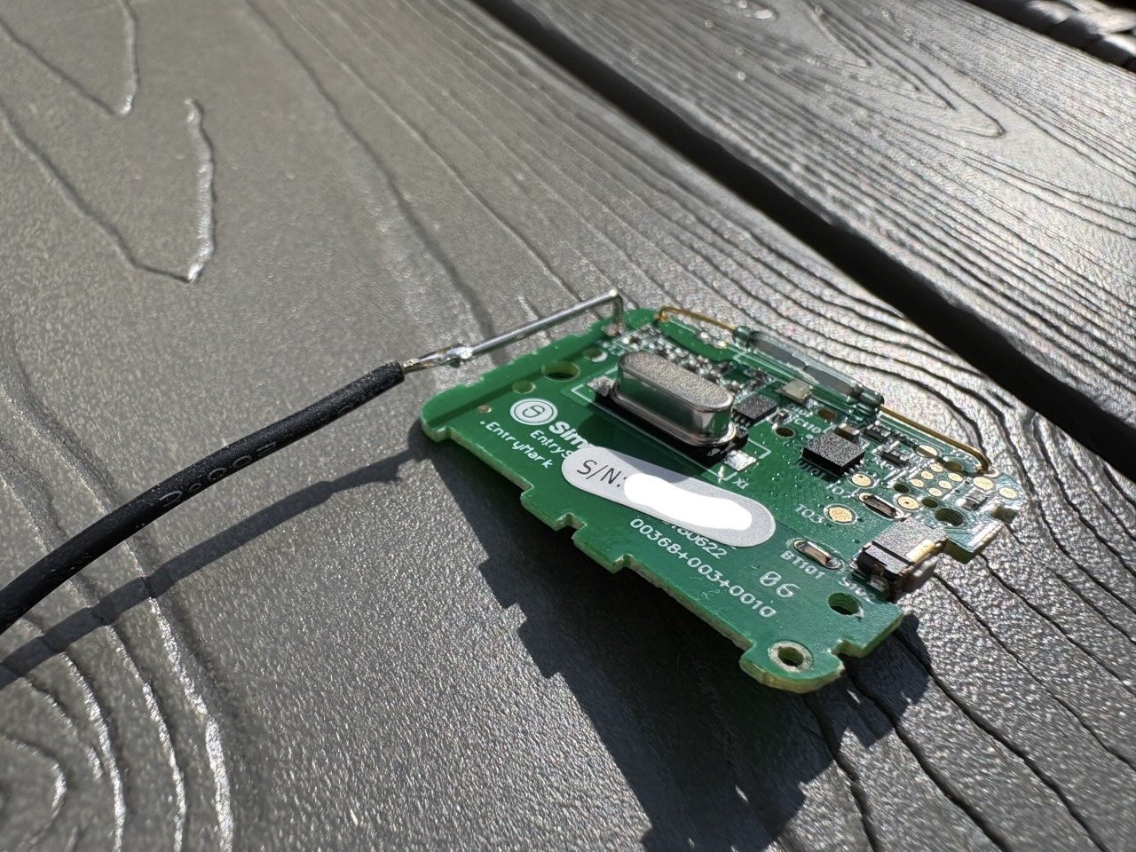 Solder on the wire